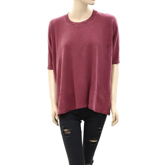 Zadig & Voltaire Portland Solid Sweatshirt Top Kimono Oversized S New 233198 - Picture 1 of 5